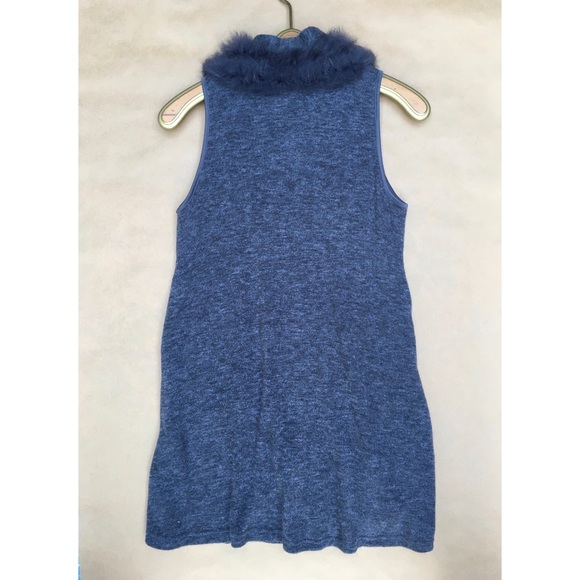 Anthro β Ryu Faux Fur Sweater Vest in Grey Size Small - Picture 4 of 8